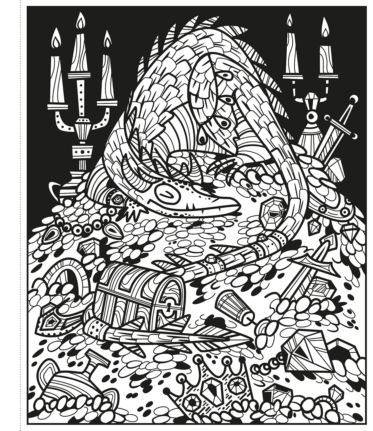 Malování vodou Usborne - Draci
